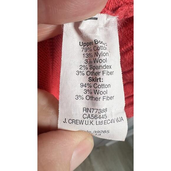 Madewell Abroad Medium Cotton & Wool Blend Sleeveless Red Fit & Flare Dress‎ - Picture 6 of 9